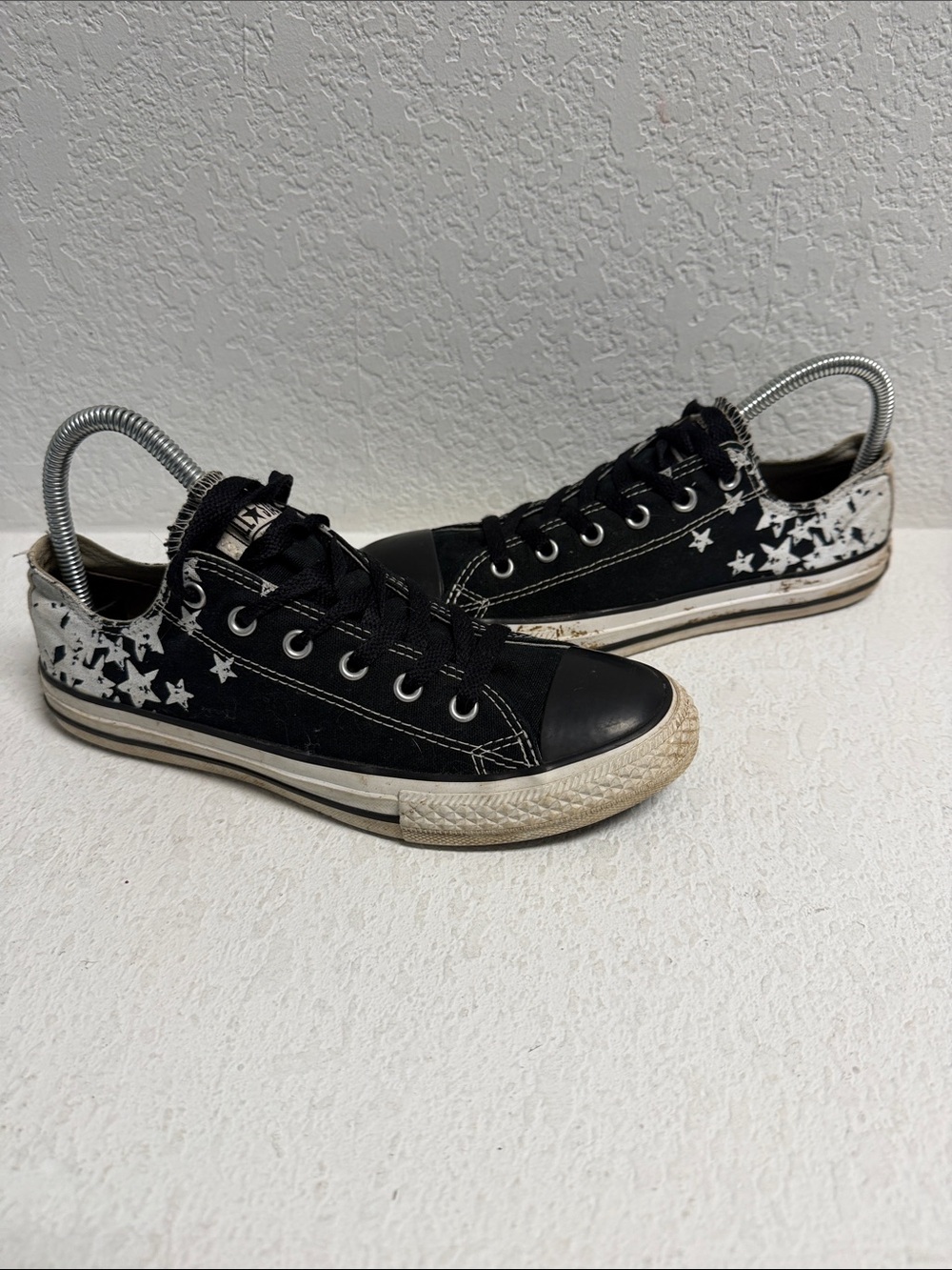 Converse Black Low-Top Star Print Sneakers Junior Unisex Kids 5